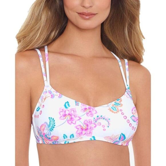 Salt + Cove Printed Strappy Bikini Swim Top White Multi
Size Small - Picture 1 of 8